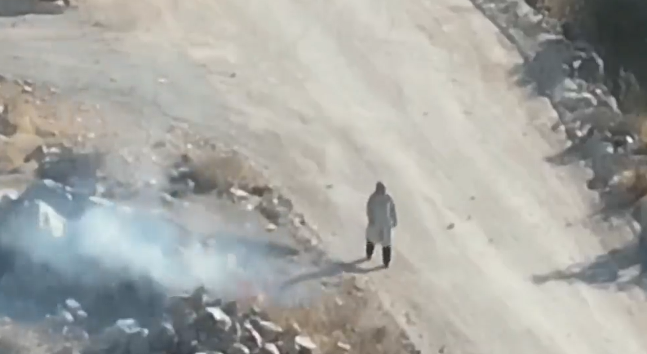 Drone Footage: Arab Woman Setting Fires By Jewish Town