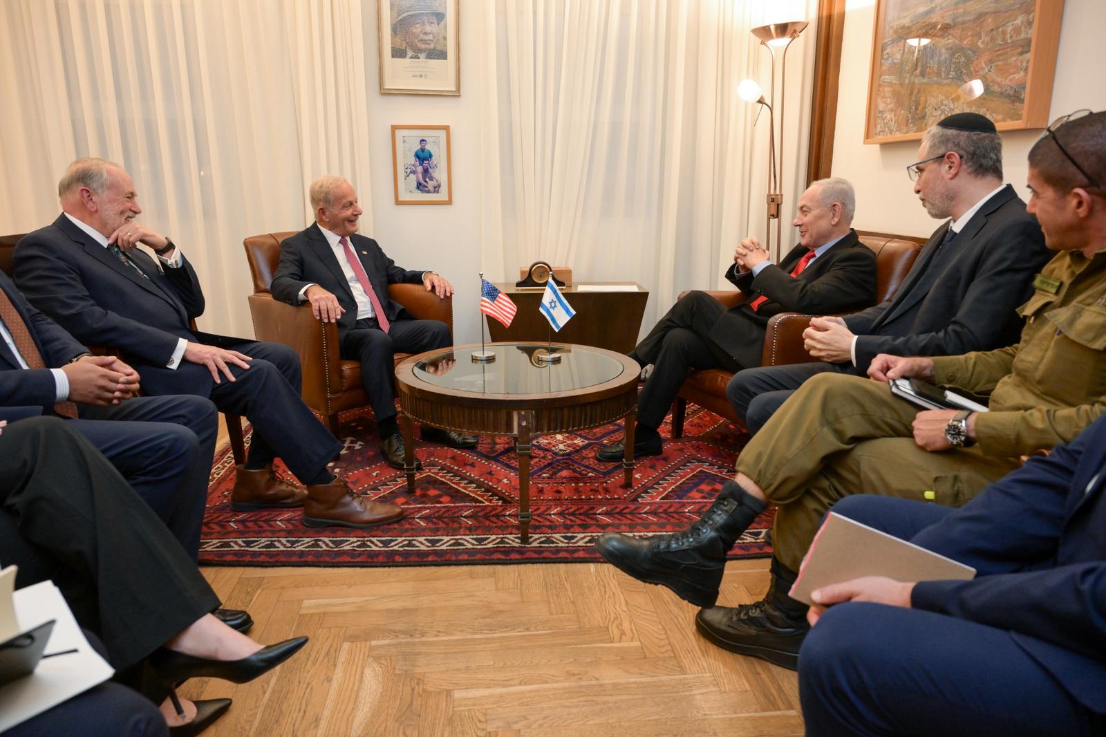 Netanyahu Meets U.S. Envoys to Israel and Lebanon