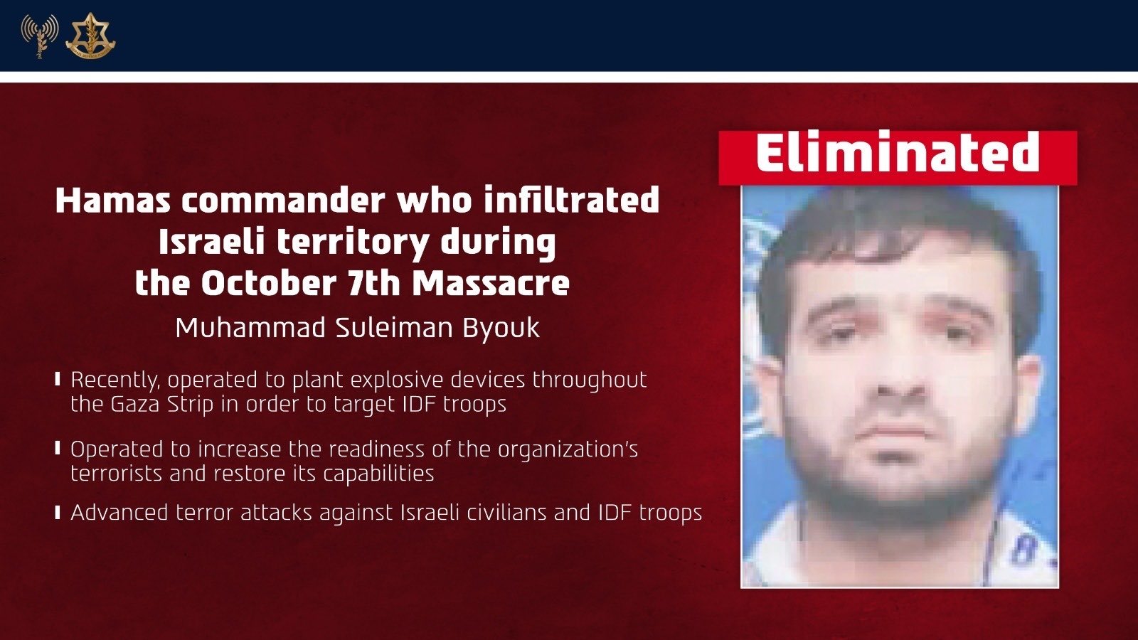 IDF Eliminates Oct. 7 Hamas Terrorist in Khan Yunis