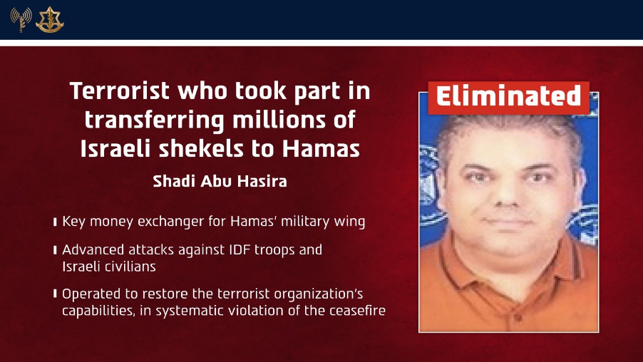 IDF Eliminates Hamas Financier Who Funneled Millions to Terror