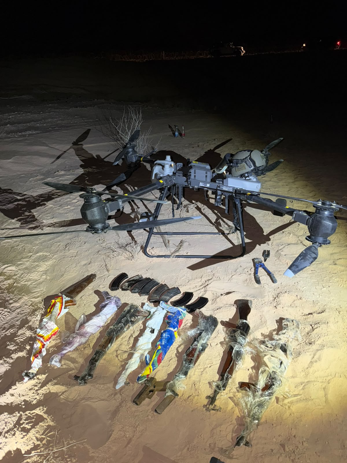 Drone Carrying Nine AK-47s Crosses Into Israel, IDF Intercepts