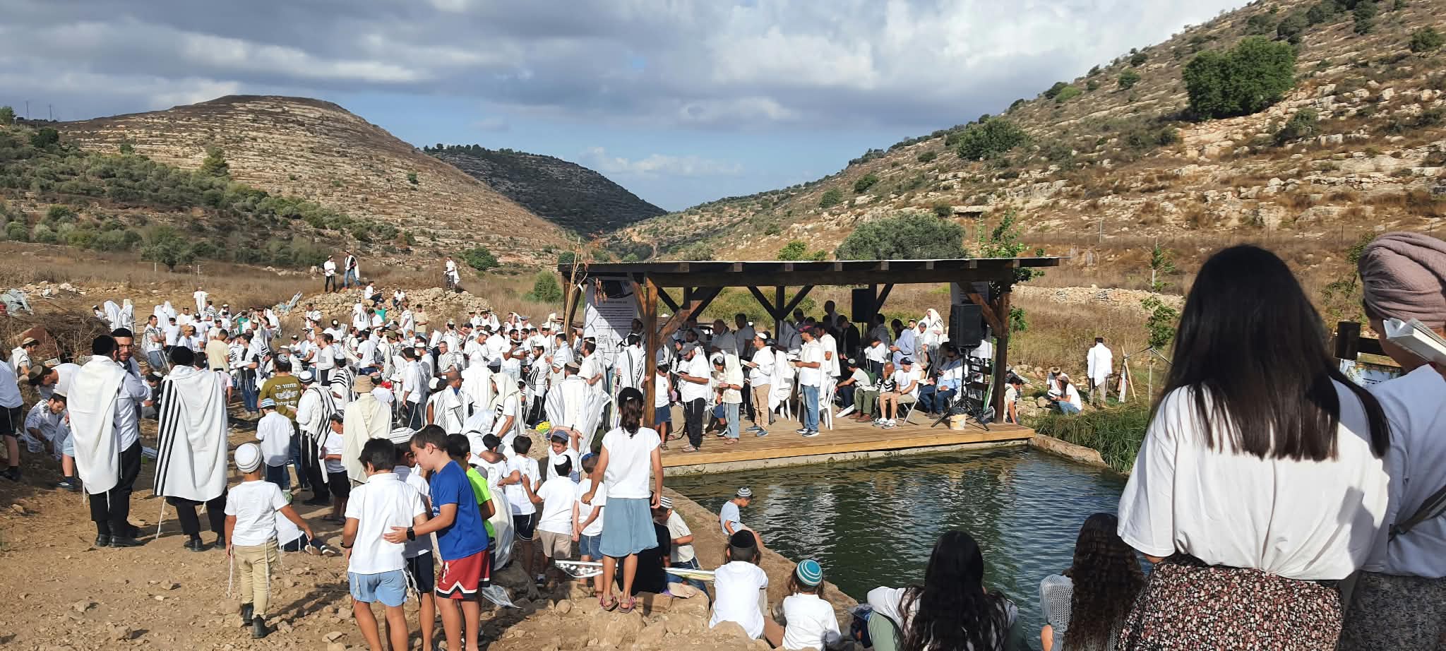 Hundreds Pray at Spring Where Natanel Shukrun Was Murdered