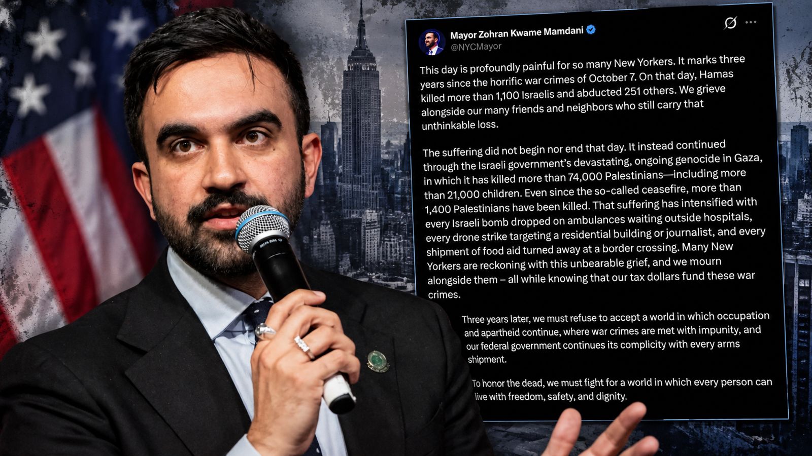 NYC Mayor Mamdani Slammed Over ‘Antisemitic’ October 7 Post
